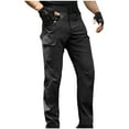 thumbnail image 2 of Lovzfmll Men's Cargo Pants with Fleece Lining, Waterproof Hiking Work Pants, Athletic Golf Pants Relaxed Fit, Quick-Dry Active Multi-Pocket Pants, 2 of 5
