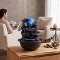 thumbnail image 6 of Costway Tabletop Water Fountain with Rolling Crystal Ball, Color-Changing LED Light, Pump, 6 of 11