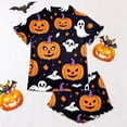 thumbnail image 5 of Halloween Pajama Set for Women Halloween Print Short Sleeve Top and Shorts 2 Piece Separate Casual Sleep Loungewear, 5 of 7