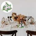 thumbnail image 4 of Artificial Flowers Candle Ring Flower Wreath Tea Light Candle Ring Valentine's Day Wedding Table Centerpiece, 4 of 4