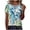 A Blue Top, variant on YUGYXL Shirts for Women Short Sleeve Tops Gradient Criss Cross V Neck Summer Casual Travel Work Shirt Going Out A Blue Top S