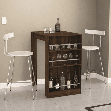 Boahaus Stylish Bar Table with Wine Storage
