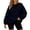 Navy, variant on Hurxie Plus Size Sweatshirts for Women Oversiezd Long Sleeve Shirts Dressy Crewneck Trendy with Zipper Pockets Pullover Tops Dark Gray,S