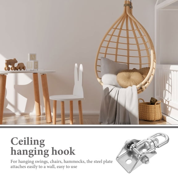 SWETRACE 1 Set Heavy Duty Ceiling Hooks for Swing Hammock Chair Hanging Kit 4.3x2.4in