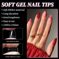 thumbnail image 4 of Puntas de gel Fake Nails LuckForever, 240 unidades, cortas, color almendra, cobertura completa, 4 of 7