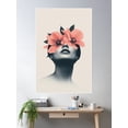 thumbnail image 2 of Woman With Flowers Poster Wall Art, Modern Wall Decor For Living Room Bedroom, 16x24 UNFRAMED, 2 of 3