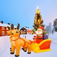 thumbnail image 4 of Yucurem 7.2FT Christmas Inflatables Outdoor Decorations, Blow up Santa Sleigh and Reindeer Inflatable with Built in LED Lights for Garden Lawn Home Holiday Party Decor, 4 of 7