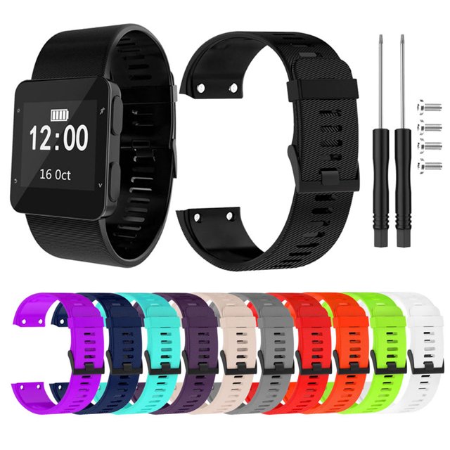Gwong Electrónica 22 cm Reemplace la banda de la correa de reloj ajustable de silicona para GAR-MIN Forerunner 35 30