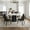Glossy White & Black, variant on POVISON 47"Modern Round White Dining Table for 4, Matte Sintered Stone Tabletop, Solid Black Carbon Steel Base