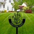 thumbnail image 2 of Handmadetneonsign Outdoor Flower Garden Metal Sign With Stakes, Garden Name Metal Sign With Stake, 2 of 4