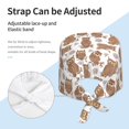 thumbnail image 3 of Scrub Caps Women Men, Ethnic Style Owl Adjustable Working Caps, Turban Hat Cleaning Working Cap with Sweatband, Elastic Bandage Tie Back Nurse Cap, 3 of 5