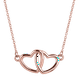 thumbnail image 1 of Collares para Mujer LuckyLy Corazón Doble Acero Inoxidable Baño Oro Rosa 14k Modelo Elsie Unitalla, 1 of 6