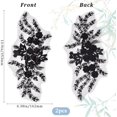 thumbnail image 2 of 2Pcs 3D Floral Sequin Applique Black Lace Bead Flower Embroidered Appliques Polyester Embroidery Sew on Tulle Patches for Sewing Making Dresses Clothes Craft Bridal Wedding Gown Decor Supply, 2 of 5