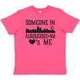 thumbnail image 3 of Inktastic Albuquerque New Mexico Someone Loves Me Skyline Youth T-Shirt, 3 of 5
