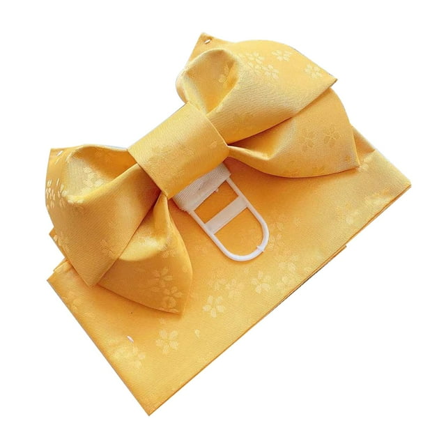 Cinturón japonés Obi clásico para niño fajín con lazo preatado, correa de Sakura para niña accesorios para 13cmx106cm Hugo Cinturón con lazo tipo kimono