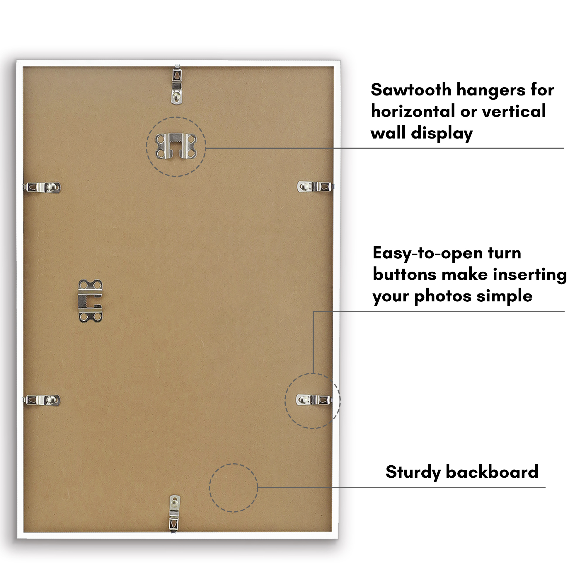 Americanflat 11x17 Picture Frame with Polished Plexiglass Streamline Collection Thin Border Wall - White