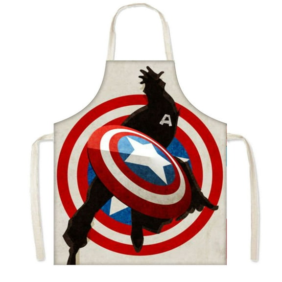 Captain America Chef Aprons Adjustable, BBQ Waterproof & Oil-Proof Aprons  Cute Gifts  75x65cm