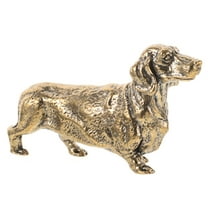 Brass Vintage Dog Statue Home Desktop Dog Decor Miniature Brass Animal Figurine Lifelike Miniature Animal Statue Miniature Dog Statue