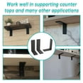 thumbnail image 4 of Kojem 3 Countertop Support Brackets Corbel Lot L Shelf 6"x8" Heavy Duty Black Steel, 4 of 13