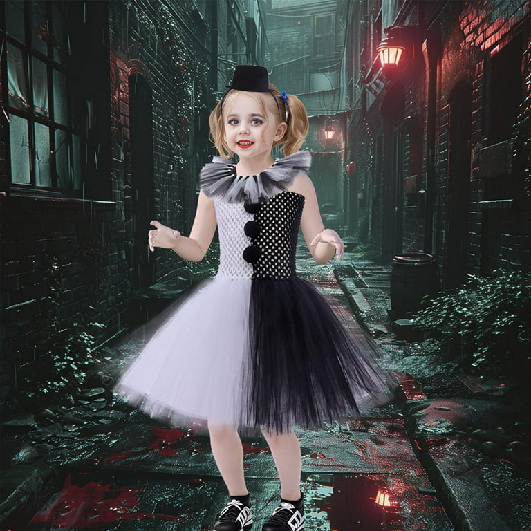 Clown Children s Jumpsuit Costume Performance Costume Dress Role playing Discount Gift for Christmas Black S Walmart