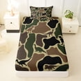 thumbnail image 3 of Feelyou Dino Camo Twin Sheet Sets for Boys, Dinosaur Print Bedding, Green, 3pcs, 3 of 5