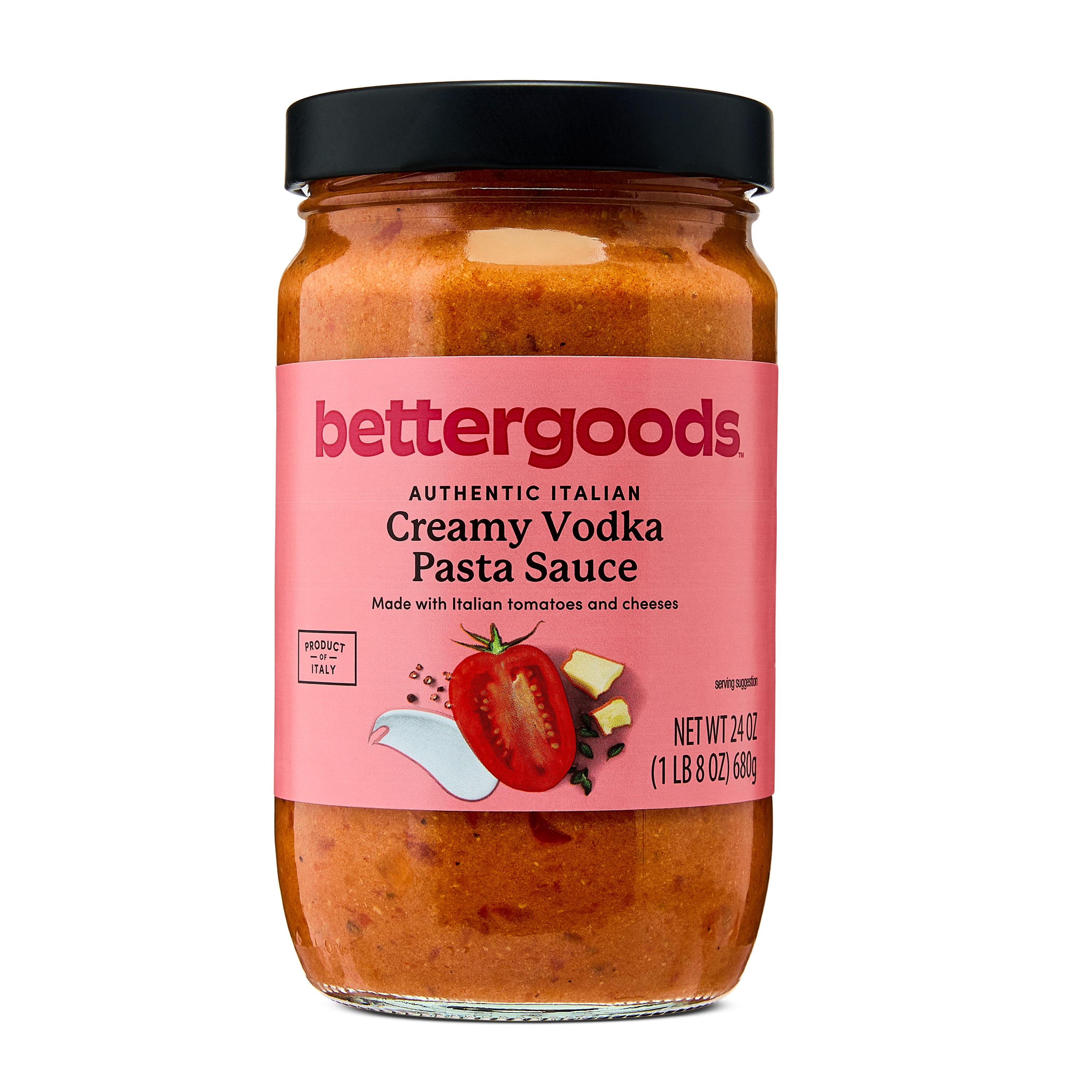 (6 pack) bettergoods Authentic Italian Creamy Vodka Pasta Sauce, 24 oz