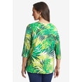 thumbnail image 3 of Jessica London Women's Plus Size Stretch Cotton V-Neck Tee, 3 of 6