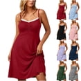 thumbnail image 2 of Bovxnpu Womens Plus Size Nightgowns Sleepshirts Nightshirts Sleep Dress Plus Size Summer Spaghetti Strap Lace Sleepwear, 2 of 11