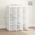 thumbnail image 2 of Garde-robe Portable Pliable Blanche - 8 Compartiments, 2 Tringles, Rangement Gain de Place pour Chambre, Salon et Entrée, 2 of 7