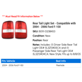 thumbnail image 2 of Rear Tail Light Set - Compatible with 2004 - 2006 Ford F-150 2005, 2 of 2