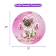 thumbnail image 5 of Faith Love Hope Pug Breast Cancer Awareness Survivor Ceramic Round Ornament Dog Lover Gifts Home Tree Decor - 02017, 5 of 5
