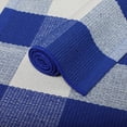 thumbnail image 5 of Cotton Buffalo Plaid Rug Checkered Doormat Rugs Indoor Outdoor Checkered Carpets Blue White, 5 of 8