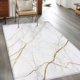 thumbnail image 3 of Grey Gold Marble Area&nbsp;Rug 3x5ft Gold Lines Non-Slip&nbsp;Washable Square&nbsp;Rugs Soft Felt Indoor Floor Mat for Bedroom Kitchen Living Room Bathroom, 3 of 9