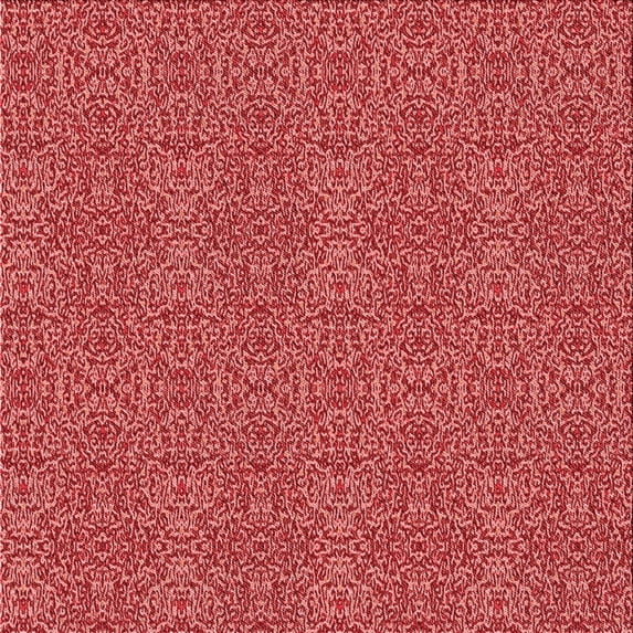 Ahgly Company Indoor Square Patterned Ferrari Red Area Rugs, 5' Square
