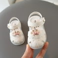 thumbnail image 4 of EnJoCho Girls Sports Sandals Summer Baby Princess Shoes Soft Sole Baotou Anti Slip Bow Pearl Sandal Shining Sole Children Walking Shoes Toddler Kids Cute Casual Shoes White, 4 of 4