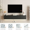 thumbnail image 4 of S-HOME Floating TV Cabinet with 16 Color LED Lights, 69 Inch Wall Mounted TV Stand for 55 to 65 Inch Screens, 4 of 7