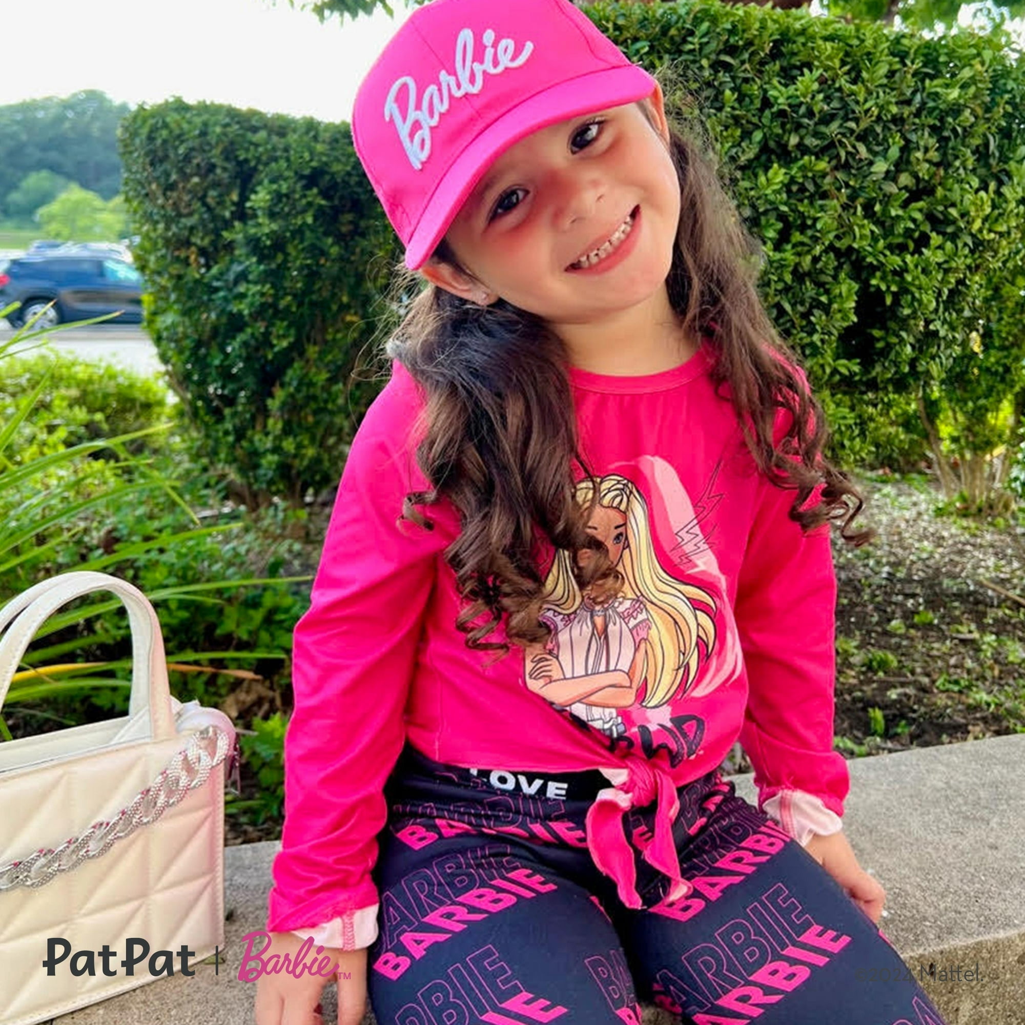 Barbie Girls Knot Hem Graphic Sweatshirts and Letter Print Leggings 2 pieces Outfit Set Sizes 6-12