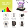 thumbnail image 5 of Plant Terrarium Kit with Grow Light Small Glass Terrarium Jar with Absorbent Mat and Lid for Venus Fly Trap Succulent Live Air Plants Indoor Home Office Decor Black 7.1 x 4.8 x 8.8 inch, 5 of 7