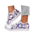 thumbnail image 3 of Women Baseball Print Shoes Canvas Sneakers Trendy Casual Walking Shoes, 3 of 9