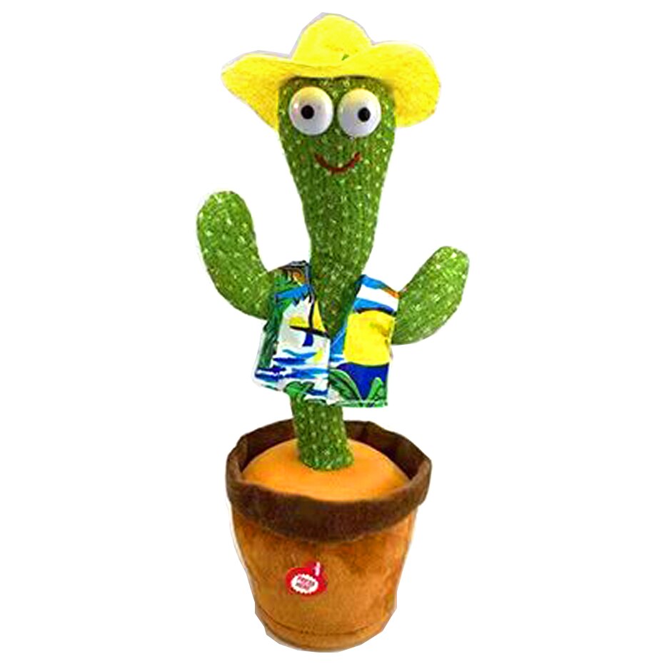 Peluche Chantant,Cactus Qui Danse,Jouet en Peluche pour Enfants,Dancing Cactus,1