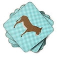 thumbnail image 2 of Carolines Treasures BB8023FC Cotentin Donkey Blue Check Foam Coaster, Set of 4, 2 of 3