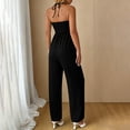 thumbnail image 4 of YuXingFu Womens Cotton Pants for Summer Relaxed Jegging Elastic Waist - Cargo Pocket Daily Black XL, 4 of 6