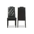 thumbnail image 2 of Baxton Studio Dylin Modern and Contemporary Black Faux Leather Button-Tufted Nail heads Trim Dining Chair (Set of 2), 2 of 4