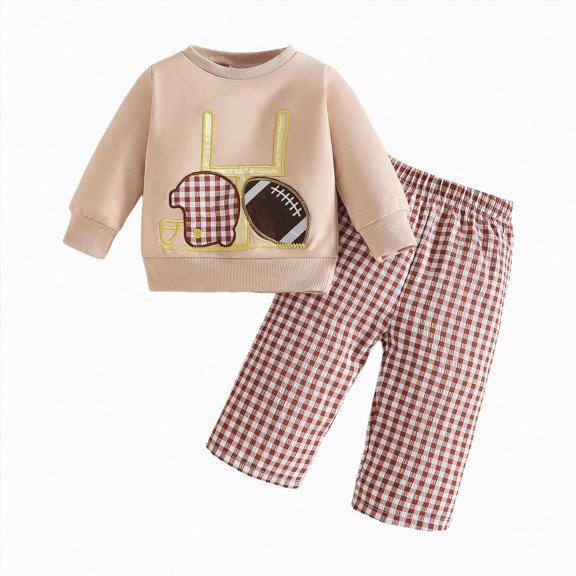 NIEWTR 12-18 Months Toddler Girls Girls Clothes Fall Winter Outfit Sets, Baby Girls Girl Long Sleeve Crewneck Prints Elastic Waist 6M 1T 2T 3T 4T 5T 2 Piece Tops And Pants A130-Yellow