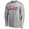 thumbnail image 2 of Men's Heather Gray Indiana University East Red Wolves All-American Primary Long Sleeve T-Shirt, 2 of 3