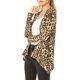 thumbnail image 4 of Cardigan de manga larga de leopardo para mujer Allegra K, abierto al frente, color beige y marrón, talla L, 4 of 7