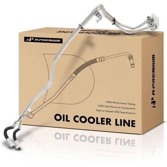 A-Premium Lower Automatic Transmission Oil Cooler Line Hose Assembly Compatible with Ford F-150 F150 2015-2020 3.5L, Automatic Transmission