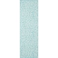 thumbnail image 3 of Bliss Rugs Floral Indoor Outdoor Rug Water Resistant Runner Rug for Patio, Hallway, Entryway, Deck, Aqua ,3' x 10', 3 of 8