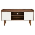 thumbnail image 2 of SAFAVIEH Diara 2-Shelf 2-Door Media Stand Walnut / White, 2 of 7