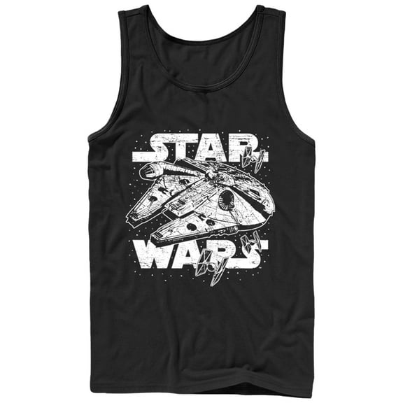 Men's Star Wars Millennium Falcon Initiate Hyperdrive  Tank Top Black Small